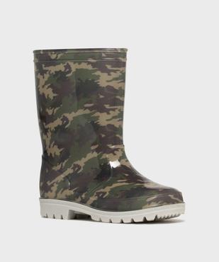 Bottes de pluie imprimé camouflage à semelle crantée garçon - 5 Miles vue2 - 5 MILES - GEMO