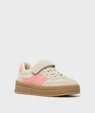 Baskets à scratch bicolores avec épaisse semelle fille - Lovely Wings vue2 - LOVELY WINGS - GEMO