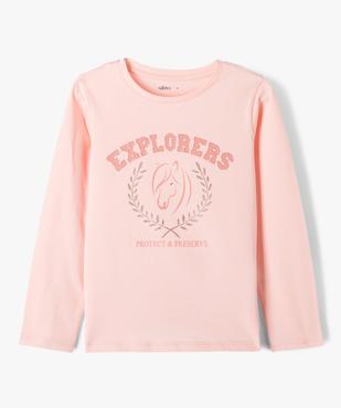 Tee-shirt à manches longues avec motifs girly fille vue2 - GEMO (ENFANT) - GEMO