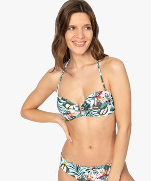 Haut de maillot de bain femme forme bandeau à armatures vue1 - GEMO (PLAGE) - GEMO