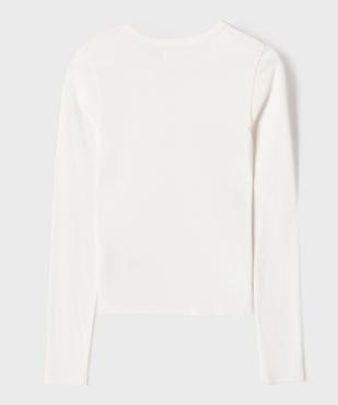 Tee-shirt col rond uni fille vue3 - GEMO 4G FILLE - GEMO