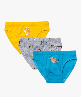 Slips garçon en coton bio à motifs à motifs animaux (lot de 3) vue1 - GEMO C4G GARCON - GEMO