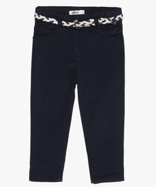 Pantacourt fille en toile avec ceinture tressée vue1 - GEMO (ENFANT) - GEMO