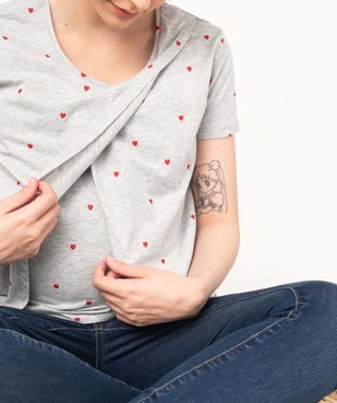 Tee-shirt de grossesse et d'allaitement à motifs vue5 - GEMO 4G MATERN - GEMO