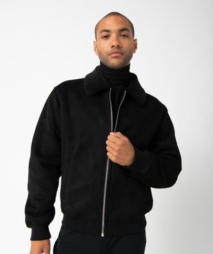Blouson homme en suédine avec doublure chaude vue2 - GEMO (HOMME) - GEMO
