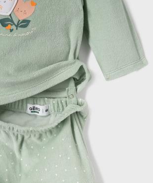 Pyjama en velours 2 pièces bébé  vue2 - GEMO 4G BEBE - GEMO