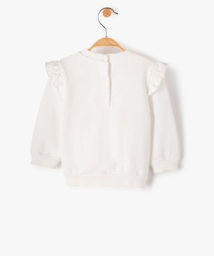 Sweat bébé fille avec inscription pailletée et volants aux épaules vue3 - GEMO(BEBE DEBT) - GEMO