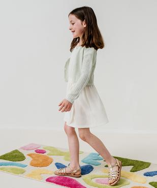 Robe courte sans manches en maille froissée fille vue6 - GEMO 4G FILLE - GEMO