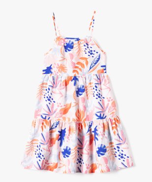 Robe fille à fines bretelles avec motifs fleuris vue1 - GEMO (ENFANT) - GEMO