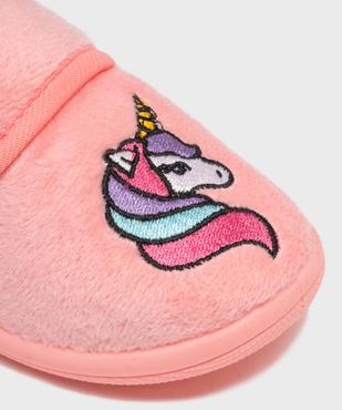 Chaussons fermeture scratch avec motif licorne fille vue6 - GEMO 4G FILLE - GEMO