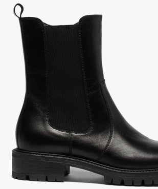 Boots femme unis style chelsea à semelle crantée vue6 - Nikesneakers (CASUAL) - Nikesneakers