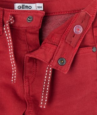 Pantalon bébé garçon en toile colorée extensible vue3 - GEMO(BEBE DEBT) - GEMO