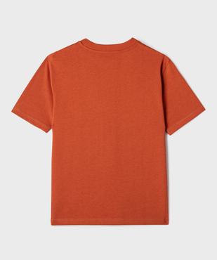 Tee-shirt uni à col rond garçon vue3 - GEMO (JUNIOR) - GEMO