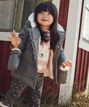 Manteau bébé fille avec écharpe douce - LuluCastagnette vue6 - LULUCASTAGNETTE - GEMO