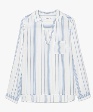 Blouse femme fluide à motifs et col v à boutons vue4 - GEMO(FEMME PAP) - GEMO