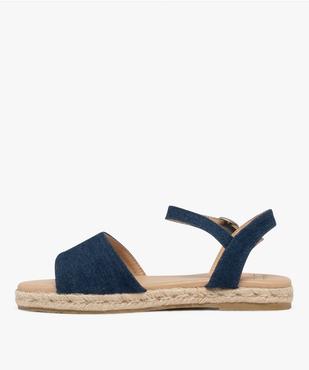 Sandales en toile denim avec semelle corde épaisse femme vue3 - VALENTINA BALDA - GEMO