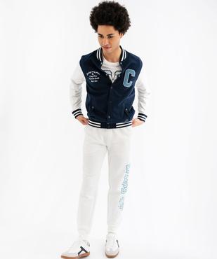 Sweat boutonné look veste teddy homme - Camps United vue4 - CAMPS - GEMO