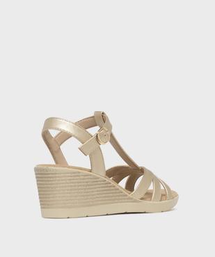 Sandales compensées à brides métallisées femme - Valentina Baldano vue4 - VALENTINA BALDA - GEMO