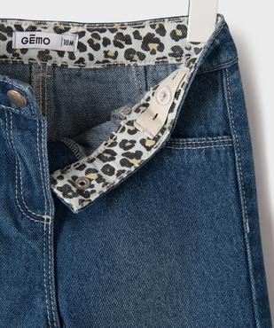 Jean large avec taille ajustable bébé fille vue2 - GEMO(BEBE DEBT) - GEMO
