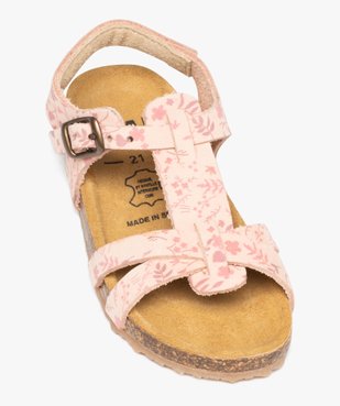 Sandales bébé fille dessus cuir à motif fleuri - NA! vue5 - NA! - GEMO