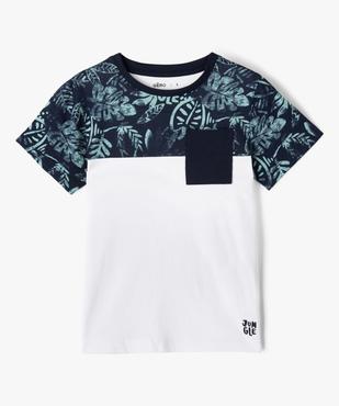 Tee-shirt garçon à manches courtes avec buste et manches imprimées vue1 - GEMO (ENFANT) - GEMO