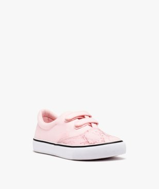 Baskets en toile skateshoes à scratch fille - Kappa Nisio vue2 - KAPPA - GEMO