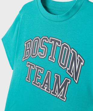 Tee-shirt manches courtes avec inscription Boston Team garçon vue2 - GEMO (ENFANT) - GEMO