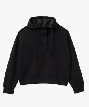 Sweat à capuche oversize avec col zippé femme vue4 - GEMO(FEMME PAP) - GEMO