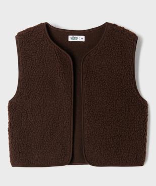 Gilet sans manches en maille sherpa fille vue2 - GEMO 4G FILLE - GEMO