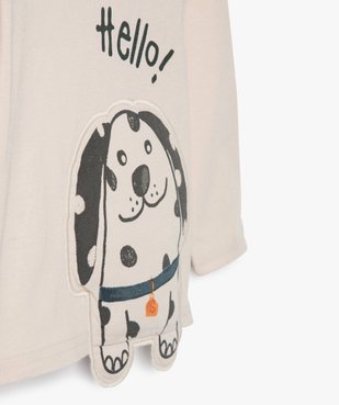 Tee-shirt bébé garçon avec motif chien en relief vue2 - GEMO(BEBE DEBT) - GEMO