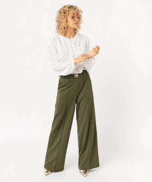 Pantalon en maille extensible avec bijou à la ceinture femme vue5 - GEMO(FEMME PAP) - GEMO