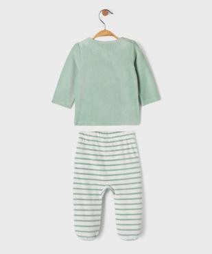 Pyjama 2 pièces en velours bébé garçon - LuluCastagnette vue4 - LULU CASTAGNETTE GEMO FOR GOOD - GEMO