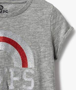 Tee-shirt fille avec motif pailleté – Camps United vue3 - CAMPS UNITED - GEMO