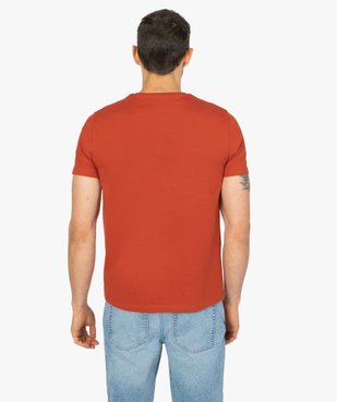 Tee-shirt homme à manches courtes uni vue3 - GEMO C4G HOMME - GEMO