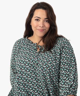 Blouse femme imprimée à manches 3/4 et col fantaisie vue5 - GEMO (G TAILLE) - GEMO