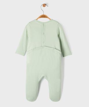 Pyjama en coton avec motif poitrine bébé fille vue4 - GEMO(BB COUCHE) - GEMO