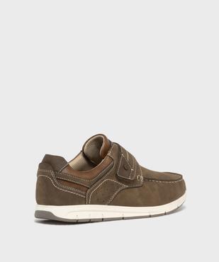 Chaussures bateau confort à scratch homme - G'Flex vue4 - G'FLEX - GEMO