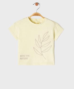 Tee-shirt manches courtes avec motif brodé bébé garçon vue1 - GEMO(BEBE DEBT) - GEMO