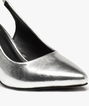 Escarpins femme ouverts à talon fin et bout pointu vue6 - GEMO(URBAIN) - GEMO