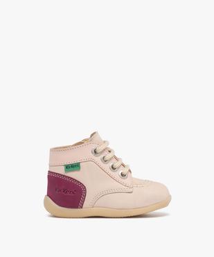 Chaussures premiers pas bottillons en cuir bébé fille - Kickers vue1 - KICKERS - GEMO