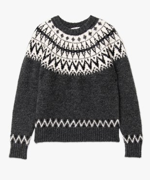 Pull à col rond à motif jacquard femme vue4 - GEMO(FEMME PAP) - GEMO