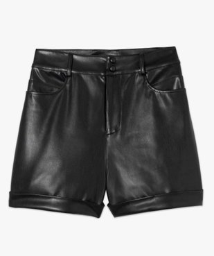 Short femme taille haute en matière imitation cuir vue4 - GEMO(FEMME PAP) - GEMO