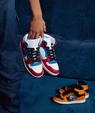 Baskets garçon mid-cut zippées multicolores - Naruto vue6 - NARUTO - GEMO