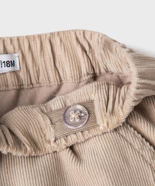 Pantalon en velours doublé jersey à taille élastiquée bébé fille vue3 - GEMO(BEBE DEBT) - GEMO