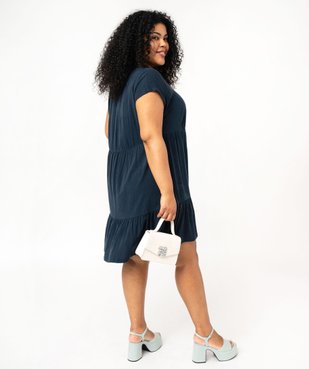 Robe à manches courtes en Lyocell et viscose femme grande taille vue3 - GEMO (G TAILLE) - GEMO