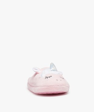 Chaussons fille mules en forme de licorne détails pailletés vue2 - GEMO (ENFANT) - GEMO