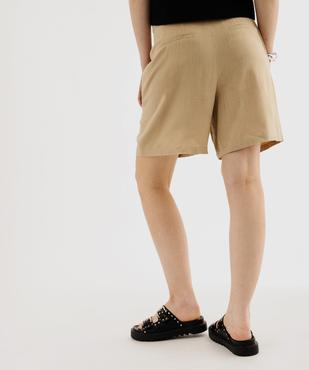 Bermuda ample et chic en viscose-lin avec ceinture femme vue3 - GEMO(FEMME PAP) - GEMO