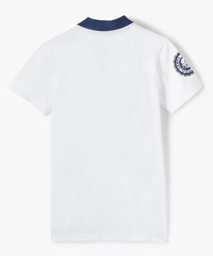 Polo style collège lettre brodée garçon vue3 - CAMPS UNITED - GEMO