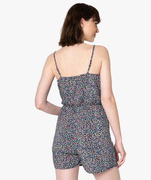 Combi-short femme imprimé à fines bretelles vue3 - GEMO(FEMME PAP) - GEMO