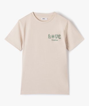Tee-shirt garçon à manches courtes à motif tropical vue1 - GEMO (JUNIOR) - GEMO